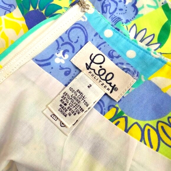 Lilly Pulitzer Patchwork Mini Skirt w/ Cotton Comfort & Color Joy | Size 2 - Picture 7 of 12